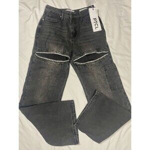 PTCL Ethikal Brand Jeans Women's 27 Skater Streetwear Grunge Y2K 90's Black Wash